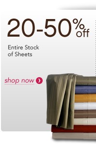 20 - 50% off sheets