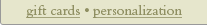 gift cards | personalization