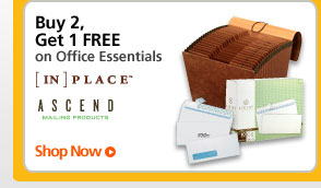 BUY 2, GET 1 FREE on Office Essentials - [IN]PLACE - Ascend - SHOP NOW