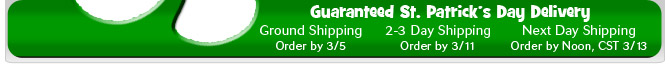 Guaranteed St. Patrick's Day Delivery