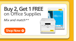 Buy 2, Get 1 FREE - on Office Supplies - Mix and match** - SHOP NOW