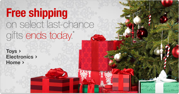 Free shipping on select last-chance gifts ends today.*
